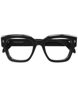 McQueen Eyewear Square Frame Glasses - Black