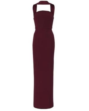 Roland Mouret Scarf-Detail Bustier Gown - Purple