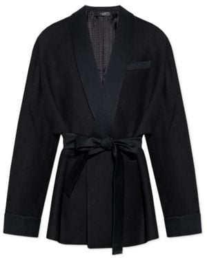 Amiri Tie-Waist Blazer - Black