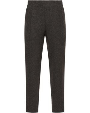 Moncler Straight Leg Flannel Trousers - Grey