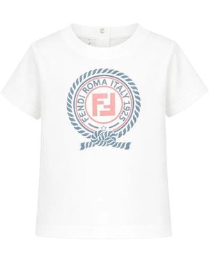 Fendi Logo-Print Ff T-Shirt - White