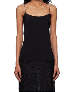 St. Agni Crepe Halter Top - Black