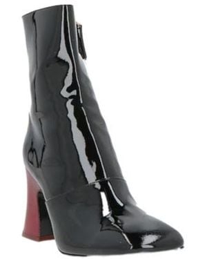 Chloé Two-Tone Square-Toe Ankle Boots - Black
