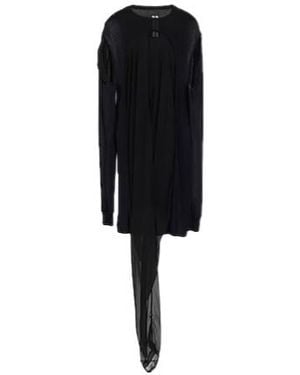 Rick Owens Solid Colour Long Sleeve T-Shirt Dress - Black