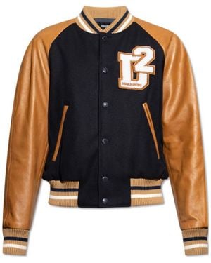 DSquared² Logo Patch Buttoned Jacket - Blue