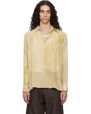 Serapis Camel Tarp Silk Shirt - Natural