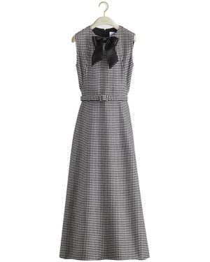 Dior Mid-Length Belted Dress - Grey