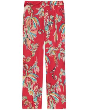 Etro Versatile Printed Casual Pants - Red