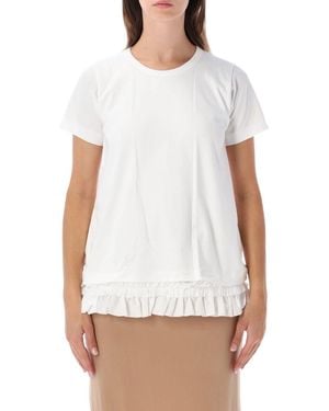 Comme des Garçons Comme Des Garçons Girl Ruffled-Hem T-Shirt - White