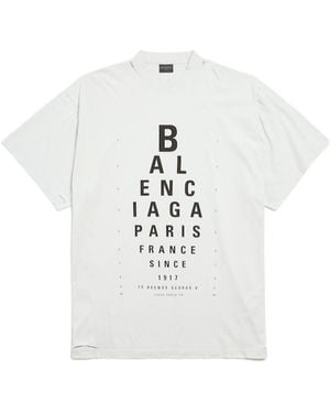 Balenciaga Optical Cotton T-Shirt - White