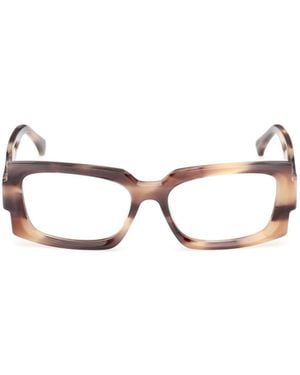 Max Mara Rectangle Frame Glasses - White