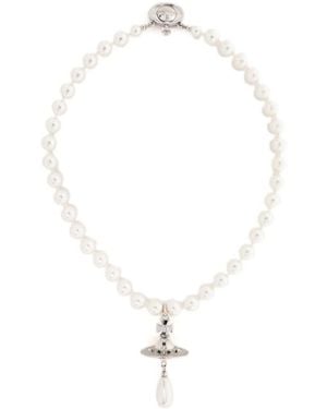 Vivienne Westwood Orb Pendant Choker - White