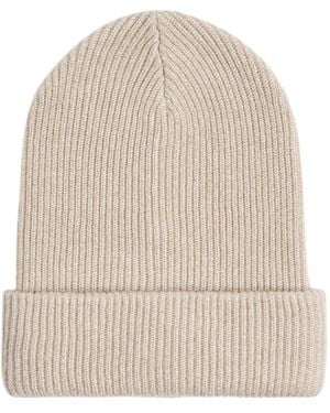Brunello Cucinelli Sparkling Cashmere English Rib Knit Beanie - Natural