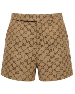 Gucci Gg Shorts - Natural