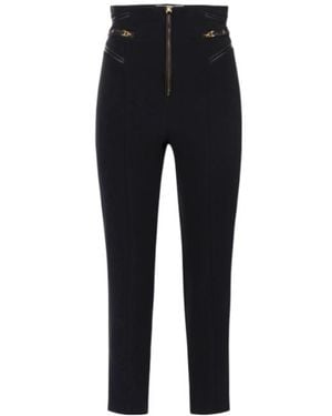 Elisabetta Franchi Crêpe Trousers - Black