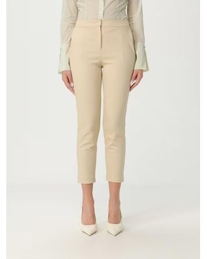 Patrizia Pepe Appliqué Trousers - Natural