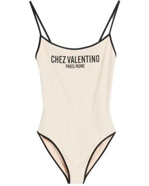 Valentino Lycra Piqué Swimsuit - Natural