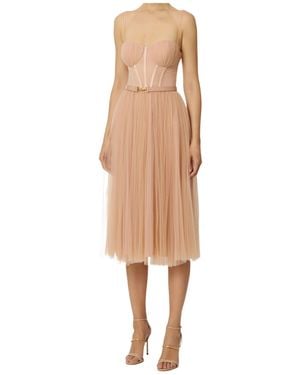 Elisabetta Franchi Bustier Dress - Natural
