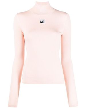 Alexander Wang Turtleneck Fitted Jumper - Pink