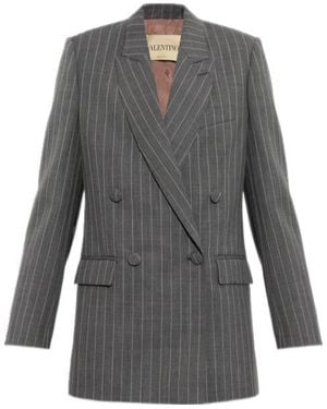 Valentino Long-Sleeved Suit Jacket - Grey