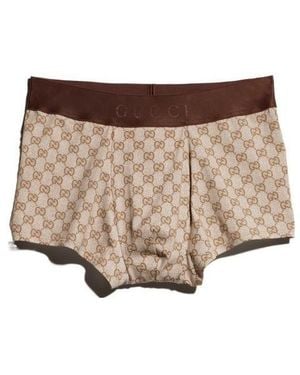 Gucci Printed Jersey Trunks - Brown