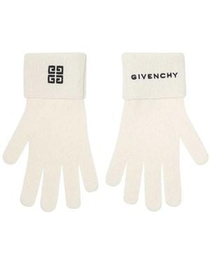 Givenchy Logo Gloves - White