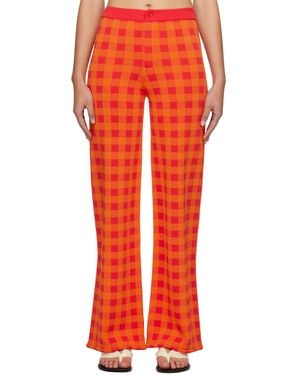 Simon Miller Plaid Casual Trousers - Orange