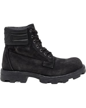 DIESEL D-Hammer Faded Lug Sole Boots - Black