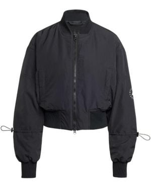 adidas By Stella McCartney Truenature Woven Bomber Cropped Jacket - Blue