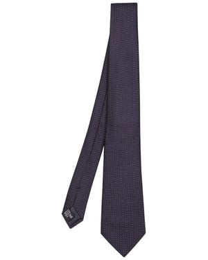 Giorgio Armani Pointed-Tip Tie - Blue