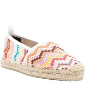 Missoni Chevron-Pattern Espadrilles - Pink