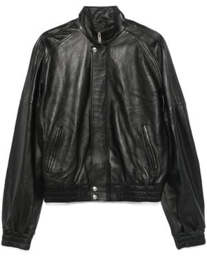 Lu'u Dan Blouson Leather Jacket - Black