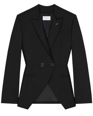 Givenchy Slashed Double-Breasted Jacket - Black