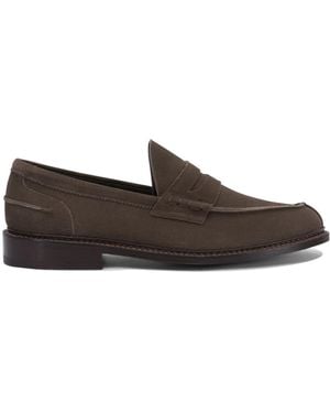 Tricker's Round Head Loafer Shoes - Brown