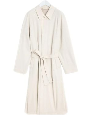 Lemaire Belted Coat - White