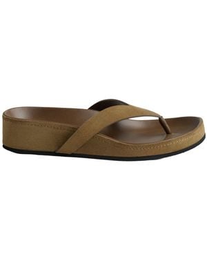 Phoebe Philo Round Flip Flop - Brown