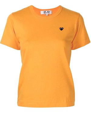 COMME DES GARÇONS PLAY Heart-Patch T-Shirt - Orange