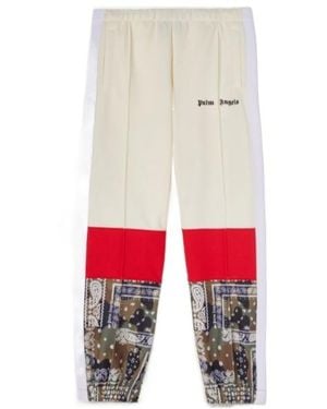 Palm Angels Colour-Block Logo-Print Track Pants - Red