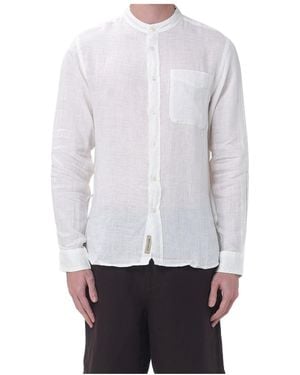 Woolrich Garment-Dyed Buttoned Shirt - White