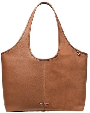 Michael Kors Henly Large Leather And Suede Tote Bag - Brown