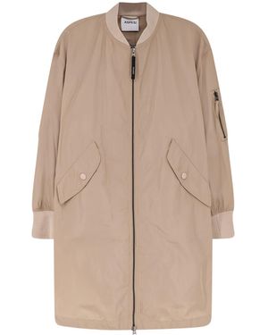 Aspesi Long Bomber Jacket - Natural