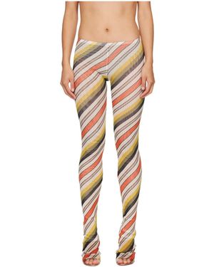 Jean Paul Gaultier Multicolored Striped Pants - Natural