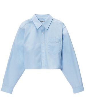 Alexander Wang Cropped Logo Shirt - Blue
