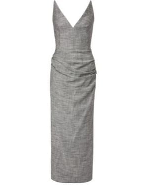 Maticevski Saucy Minx Cotton Midi Dress - Grey