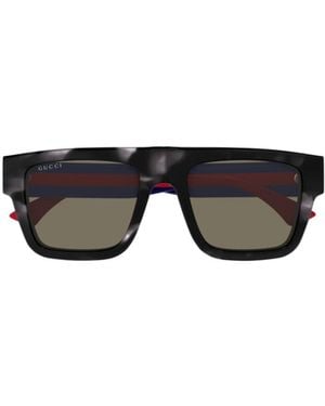 Gucci Eyewear Rectangular Frame Sunglasses - Black