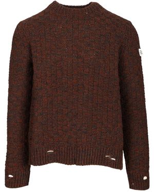 MM6 by Maison Margiela Logo Patch Jumper - Brown