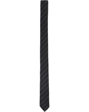 Thom Browne Classic Striped Tie - White