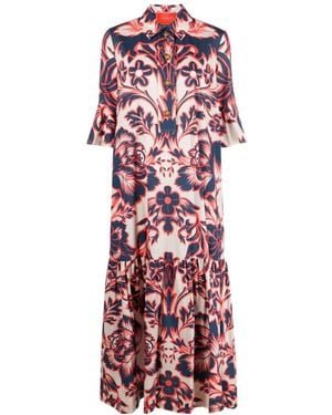 La DoubleJ Artemis Cotton Midi Dress - Red