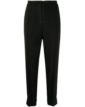 KENZO Pleated Tapered-Leg Pants - Black