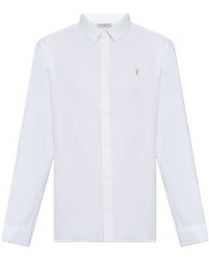 AllSaints Hawthorne Embroidered Shirt - White